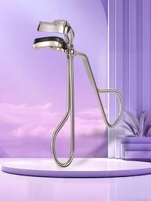 1pc Frameless One-Clip Eyelash Curler, Portable Natural Shaping Wide-Angle Partial Eyelash Curler - Multicolor - View 1