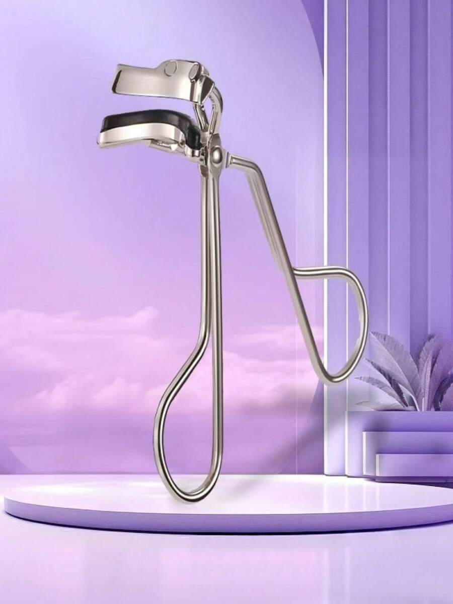 1pc Frameless One-Clip Eyelash Curler, Portable Natural Shaping Wide-Angle Partial Eyelash Curler - Multicolor - View 1