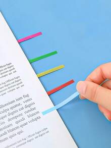 1 Set 300pcs Morandi Macaron Thin Fluorescent Index Tabs, Semi-Transparent PET Self-Adhesive Page Markers, Writable & Reusable Sticky Notes For Book Annotation, No Residue, No Damage To Pages, Waterproof High-Bright Translucent Index Tabs For Reading & Classification - one-size - View 8