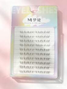 80pcs Large Capacity 10 Rows Natural Look Eyelash Clusters With Transparent Stems, Natural Look Sunflower Eyelash Clusters, Suitable For Beginners, Eyelash Clusters, Single Eyelashes, Eyelashes, False Eyelashes (Random Bottom Card) - C - View 9