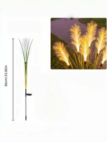 Solar Powered Fiber Optic Reed Lights, Waterproof Outdoor Solar Lights, Color Changing Dual Jellyfish Star Shaped Solar Garden Lights (Suitable As Christmas Outdoor Garden Decoration Gift, Perfect Gift For Women) - Fiber Optic Reed - View 13