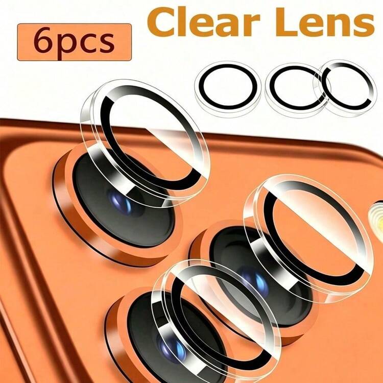 Yezodawee 6pcs Camera Lens Protector Film For IPhone 17/17Pro/17Promax/17Air/16 Pro Max/IPhone16 Pro, 9H+ Premium Tempered Glass, Anti-Fingerprint Anti-Scratch Phone Lens Protector - Clear - View 35