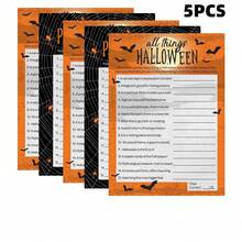 30Pcs-5pcs Halloween Word Search Game Card Set Halloween Party Game 30 Players Home Classroom Activities Fall Carnival Party Supplies - View 19