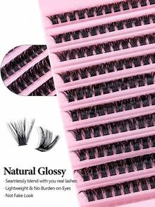 160/200片 8-16MM D-Curl 蓬鬆感單簇假睫毛，30D-80D-100D 動漫風假睫毛套組，濃密柔軟輕盈 DIY 睫毛，適合初學者，居家日常、派對、旅行與音樂節妝容，睫毛簇，漫畫睫毛簇，貓眼睫毛 - D - 查看 3
