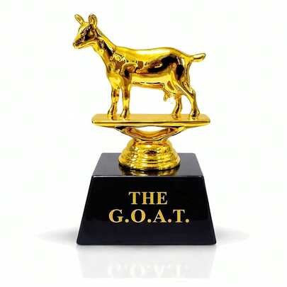 Goat Trophy | Greatest Of All Time Trophy (G.O.A.T) | G.O.A.T Trophy | Sports Team Trophies | Funny Office Trophy | Gold/Black