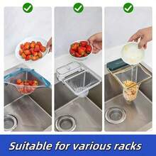 50/100/250/500pcs Fabric Sink Strainer Bags - Disposable Food Waste Collection Bags, Easy Drainage And Cleaning, Kitchen Cleaning Essential - Multicolor - View 3