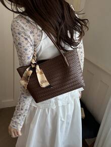 New Luxury High-End Pattern Versatile Women's Shoulder Bag Tote - Brown - View 6