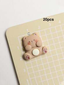 10/20/100pcs Cartoon Resin Bear Pendant Handmade DIY Necklace Earrings Phone Chain Jewelry Making Charm - Brown - View 21