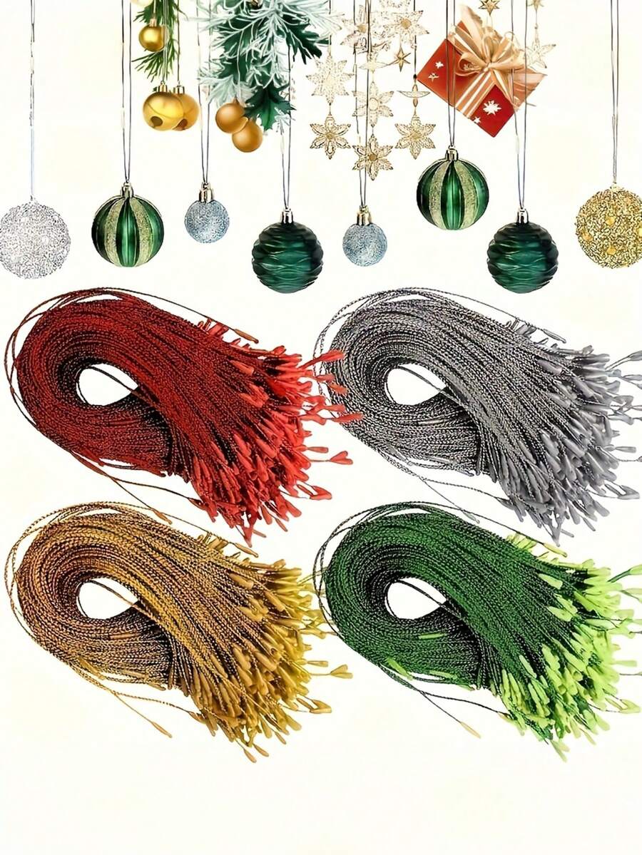 50pcs - Versatile Christmas Decoration Hanging Ropes, Durable And Reusable, Suitable For Decorating Trees, Windows, And Walls, Perfect For Holiday Gifts And Crafts - Multicolor - View 1