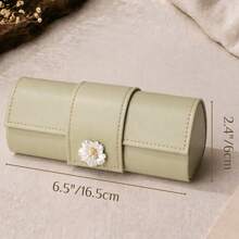 1pc Customized Name PU Leather Glasses Case, Women's Portable Eyewear Storage Bag, Pearl Flower Decoration Minimalist Style, Cylindrical Hard Shell Design, Anti-Pressure Anti-Scratch Protection, Travel Glasses Protective Cover, Women's Gift, Suitable For Wedding Bridesmaid Gift, Birthday Holiday Gift, Daily Travel - Multicolor - View 7