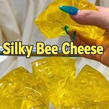 Squishy Honey Cheese Squeeze Toy, Fun Finger‑Sucking Cheese Fidget Toy, Slow Rebound & Deformable Design, Portable Stress Relief Ornament, Nice Birthday & Holiday Present For Kids Teens And Adults - Multicolor - View 1