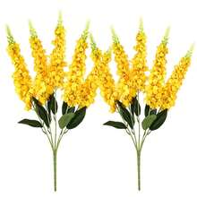 1pc Realistic Soft Yellow Hyacinth Artificial Flower, Suitable For Spring Home Decor, Dining Table And Farmhouse Floral Arrangement Faux Flower Stem - Yellow - View 10