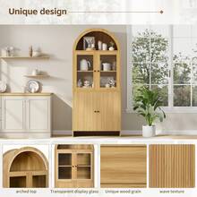 Sideboard Natural Made Of Wood For Dining Room And Living Room - Natural - View 3