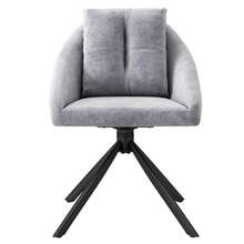 Dining Chair Grey Made Of Velvet For Kitchen And Dining Room - 灰色 - 查看 7