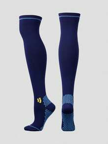 4/1 Pair All-Season Professional Sports Marathon Compression Over-The-Knee Thigh-High Socks, Long Tube Fitness Yoga Jump Rope Running Socks With Raised Non-Slip Grip - Multicolor - View 9