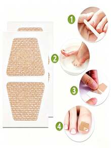 Toe Nail Repair Patches | Improve Yellowing, Thickening, Cracking, Discoloration And Fragility Of Toe Nails | Invisible Daily Foot Care Patches, Skin-Friendly Long-Lasting Adhesion, Toe Nail Adjustment Patches For Ingrown Nails, Toe Nail Correction Tool - Multicolor - View 5