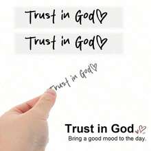 2Pcs Inspirational God Quote Car Stickers Waterproof Vinyl Decals For Rearview Mirror Window Auto Interior Decor Faith Christian Gift - Black/2pcs - View 3