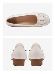 CAMEL CROWN Women's Casual Shoes, Soft Comfortable Thick Sole Mary Jane Commuter Shoes - Beige/white - View 6