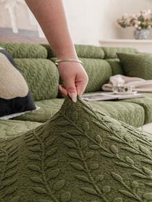 1 Stück Jacquard elastischer Sofakissenbezug, moderner Sofabezug, geeignet für Wohnzimmer, Schlafzimmer, Outdoor-Sofa, L-förmiges Sofaschutzset, Chaiselongue/Ecksofa-Bezug, Sitzkissenbezug, ganzjährig - Grün - Übersicht 5