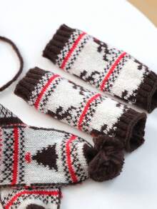 1PC Pet Accessories Small Dog Puppy Cat Cute Versatile Windproof Warm Christmas 3 Pieces Set - Brown Reindeer - Multicolor - View 7