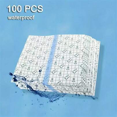 100pcs Waterproof Transparent Film Adhesive Tape, Suitable For Bathing, Swimming, Protection And Post-Tattoo Care