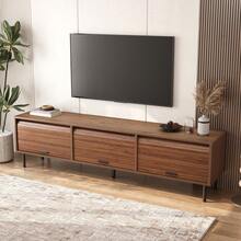 Tv Stand Brown Made Of Wood For Living Room And Media Area - 核桃 - 查看 9