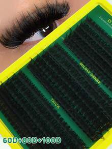 D Curl Fluffy Eyelash Clusters 60D 80D 100D DIY Individual False Eyelashes Super Volume Natural Soft Lightweight Reusable Eyelash Extension For Beginners Home Daily Party Travel Festival Use - D - View 2