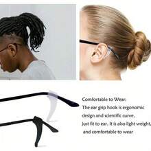 28 Pairs Of Soft Anti-Slip Eyeglass Straps With Ear Hook Design, Transparent Temples, Anti-Drop Eyewear Retainers, Durable And Flexible Fastening Accessories, Made Of Flexible Material, Mixed Black And White/Random Colors - View 5
