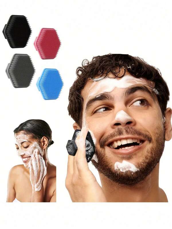 One Soft Silicone Exfoliating Mat With A Non-Slip Grip, No Batteries Required, Easy To Clean - Suitable For Showering And Bathing, For Men And Women.