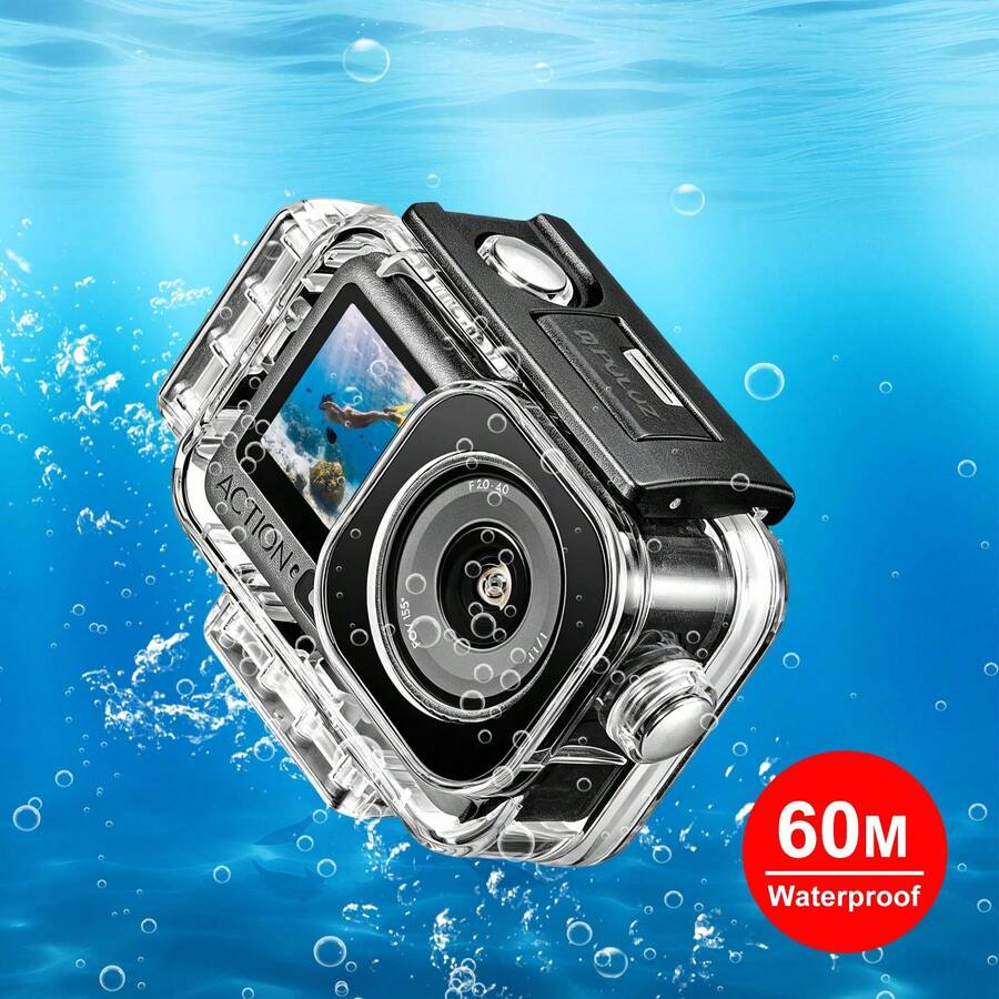 For Osmo Action 6 PULUZ Magnetic 60m Waterproof Housing Diving Case Magnetic Quick-Release Horizontal-Vertical Cover (Transparent) - View 1