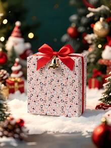 1 Roll Of Christmas Gift Wrapping Paper Featuring A Christmas Zebra Pattern;Perfect For Christmas Gift Wrapping,Holiday Party Decor,Home Festive Decoration,DIY Craft,Festive Favour Wrapping Dimensions: 43 Cm X 300 Cm. - A - View 4