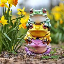2D Flat Printed Frog Animal Garden Stake Garden Decoration Ground Plug Holiday Atmosphere Decorative Insert - A - View 3