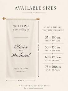 Wedding Fabric Welcome Banner, Bohemian Wedding, Bridal Shower Sign, Personalized Name, Customized Minimalist Welcome Sign, Wedding Decor - Multicolor - View 4