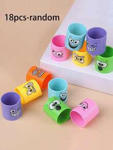 4/6/12/18/24/36/48pcs Funny Expression Mini Rainbow Rubber Bands (Random Colors And Styles) - Multicolor - View 15