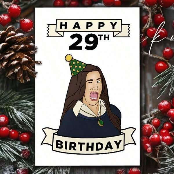 OBOVAY 1pc Funny 30th Pop Culture Birthday Card, Perfect For Birthday , Ideal Gift For Friend Brother Sister Son Daughter Husband Bestie Mom