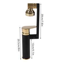RIBASUBB Bathroom Faucet 360° Swivel Dual Function Sprayer Brass Black Gold Modern Lever Ceramic Valve - Black and Gold - View 10