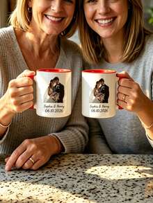 Customized Photo Mug,Personalized Photo Coffee Cup,Wedding Favor Gift, Mom Coffee Mug,Housewarming Gift, Graduation Gift, Anniversary Gift For Girlfriend, Birthday Gift, For Family, Memory Keepsake - Multicolor - View 3