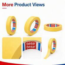 tesa Tessa Yellow Fine Textured Paper, Easy To Tear Paint Spray Mask Packaging Tape, No Residue, DIY Usable, Suitable For Wall Painting, Bookkeeping, Etc - Single Piece - View 11
