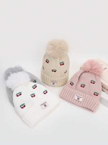 1pc Kids Winter Knitted Hat, Unisex Earflap Warm Woolen Beanie With Thermal Lining - 1PC - View 1