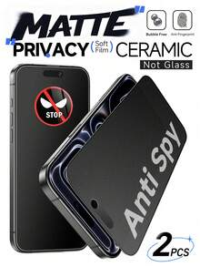 2pcs Matte Anti-Glare Anti-Fingerprint 9H Hardness Smooth Touch Easy Install Soft Film Full Coverage Screen Protector, Compatible With IPhone 18 Pro/18 Pro Max/17 Pro Max 17 17 Pro 17 Air 16 Pro Max 16 16 Pro 16 Plus 15 Pro Max 15 15 Plus 15 Pro 14 Pro Max 14 14 Pro 14 Plus 13 12 11 Pro Max, Best Seller For Daily Use - Black - View 42