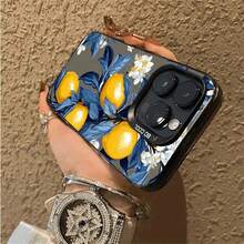 Phone Case: Fruit Lemon Pattern Case Compatible With  15 Pro Max,  11/11 Pro Max/11 Pro/12/12 Pro/12 Pro Max/13/13 Pro/13 Pro Max/14/14 Pro/14 Pro Max/15/15 Pro Max/15 Pro/16/16 Pro/16 Pro Max Protective Cover - Translucent Black - View 5
