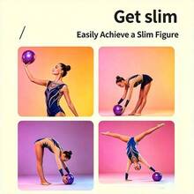 15cm/5.29inch Glitter Rhythmic Gymnastics Ball, Low‑Bounce Thickened Burst‑Proof Gym Ball With Air Pump, Slightly Tacky Surface For Secure Grip, For Beginner Home Practice, 6 Colors Optional - Multicolor - View 5