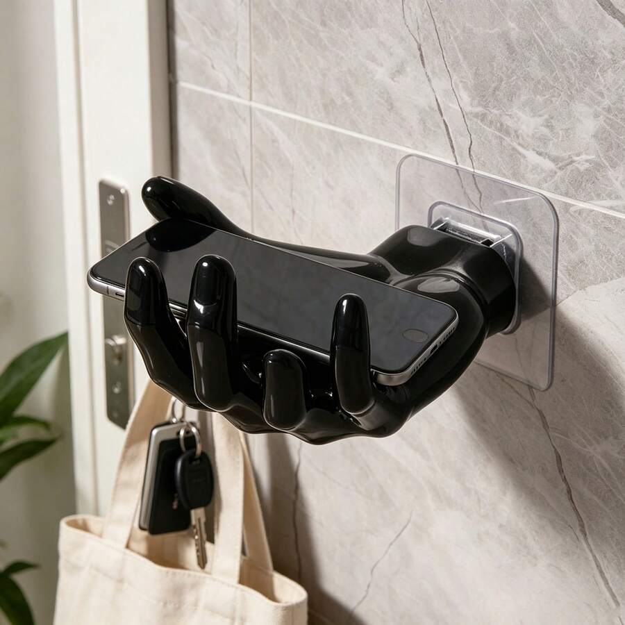 2pcs Hand-Shaped Wall-Mounted Storage Rack, Creative Palm Design Jewelry Holder, Soap Dish, Suitable For Bathroom, Bedroom, Vanity