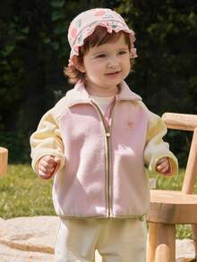 Balabala Infant Fleece Jacket, Soft, Warm, Anti-Static, Comfortable, Boys & Girls, Autumn/Winter - White Red - View 1