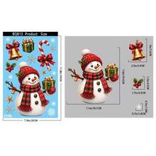 Christmas Stickers Creative Snowflake Snow House Glass Stickers Cartoon Santa Claus Static Cling Stickers, Holiday And Party Decoration Window Decals, Home Stickers Glass Window Display Decoration Wall Stickers - 1PC - View 12