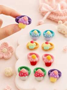 Cute Girl Cartoon Hair Ties Headbands Rubber Bands Ponytail Hair Rings Children Hair Accessories Hair Ropes Holiday Party Favors - Multicolor - View 2