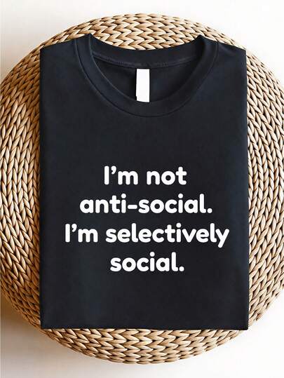 1pc Womens Funny Slogan Quote TshirtCotton 180gsm.Printed Tee.Unisex Crewneck Tshirt.All Seasons.Casual Daily Party.