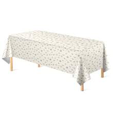 1pc/3pcs Vintage Western Cowboy Style Disposable Plastic Tablecloth, Beige Background With Hand-Painted Cowboy Hat, Cactus, Bull Head Pattern, Suitable For Western Theme Party, Birthday Gathering, Theme Event. 137*274cm - Multicolor - View 7