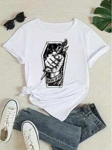 Women T-Shirts - 白色 - 查看 4
