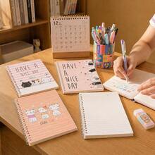 Caderno Gatinhos Cute A5 – Have a Nice Day, Espiral - Quadrado - Visão 5